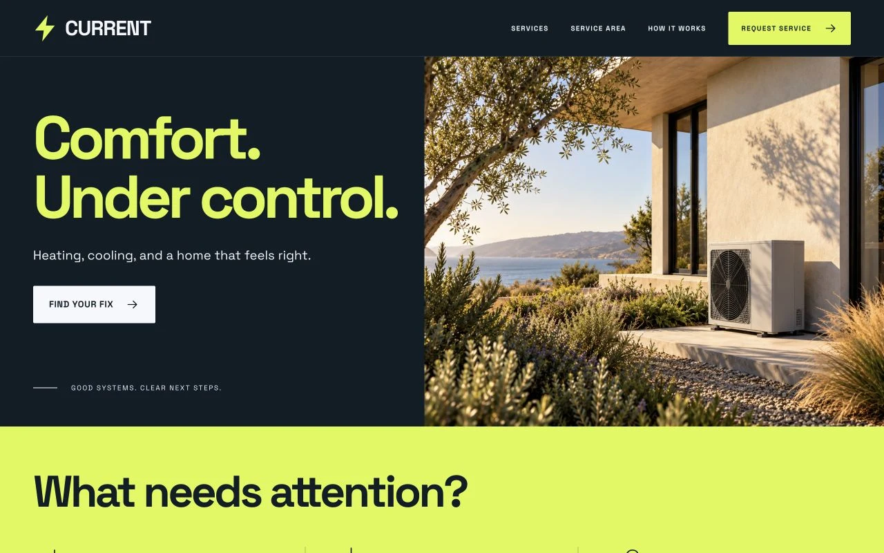 Current interactive website preview