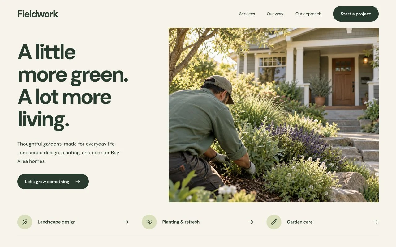 Fieldwork interactive website preview