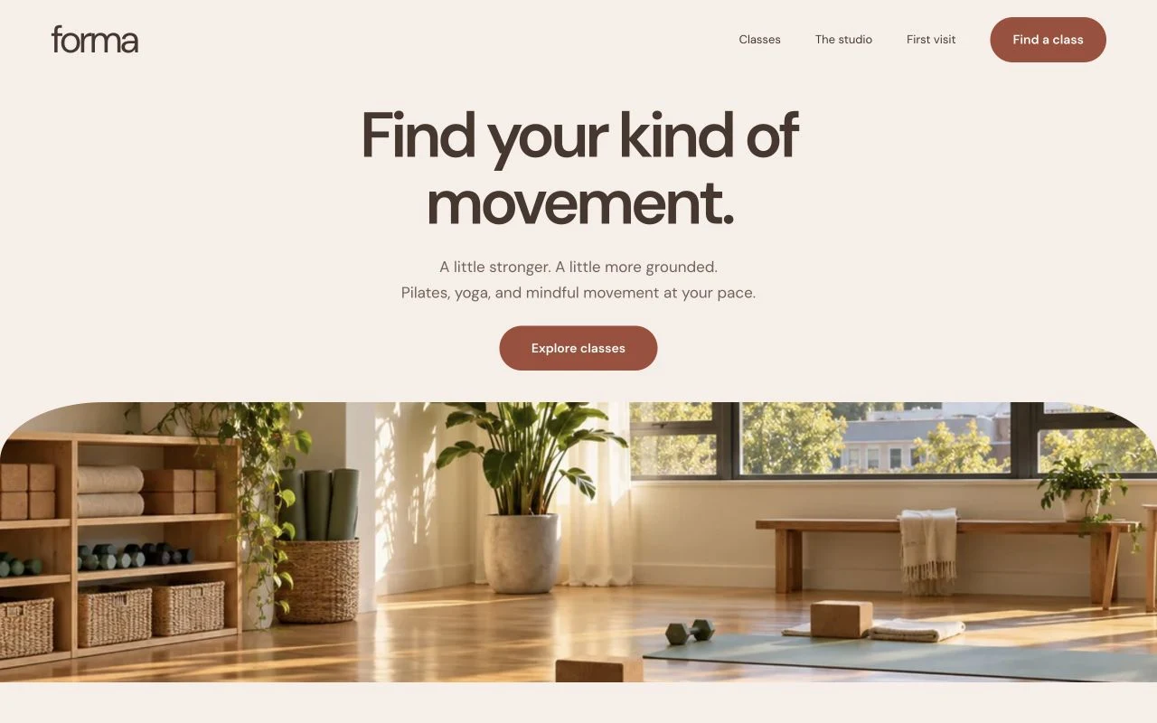 Forma interactive website preview